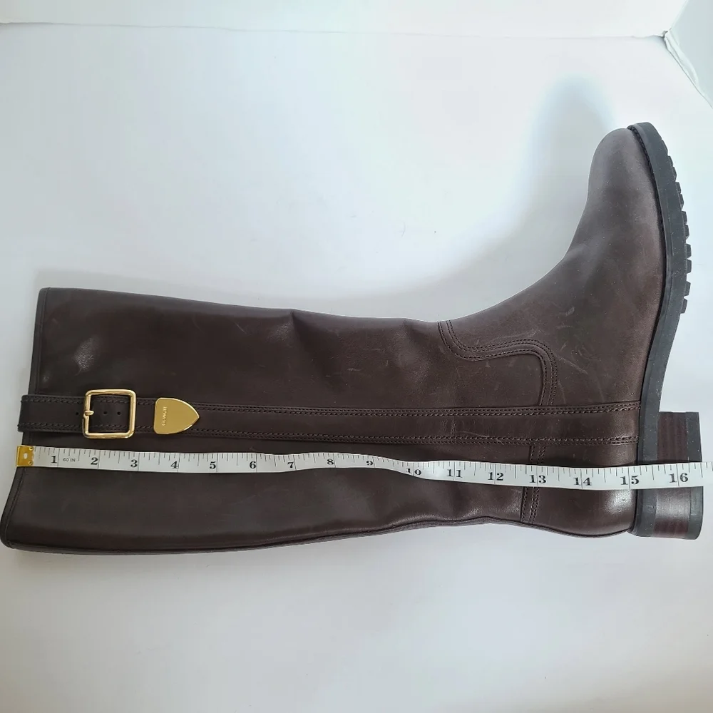 Coach | Easton Semi Matte Calf Riding Boots in Chestnut Size 7